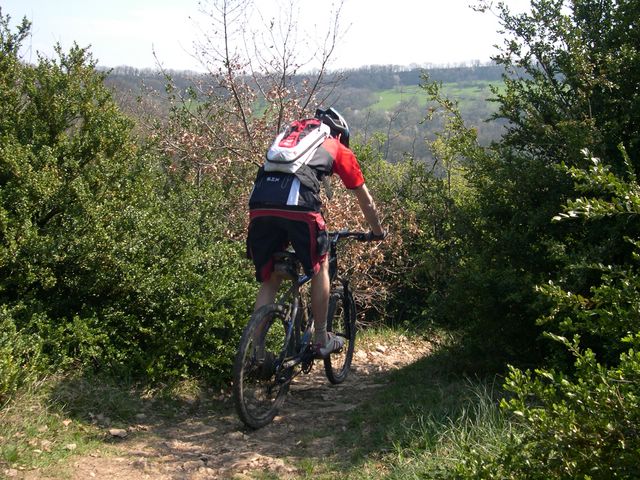 Le GR au dessus de la falaise